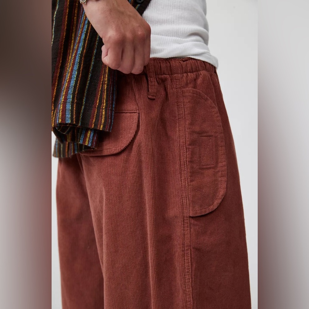 Urban Outfitters | BDG Solid 14W Corduroy Balloon Pants Wide Leg Brown Large - Picture 4 of 8